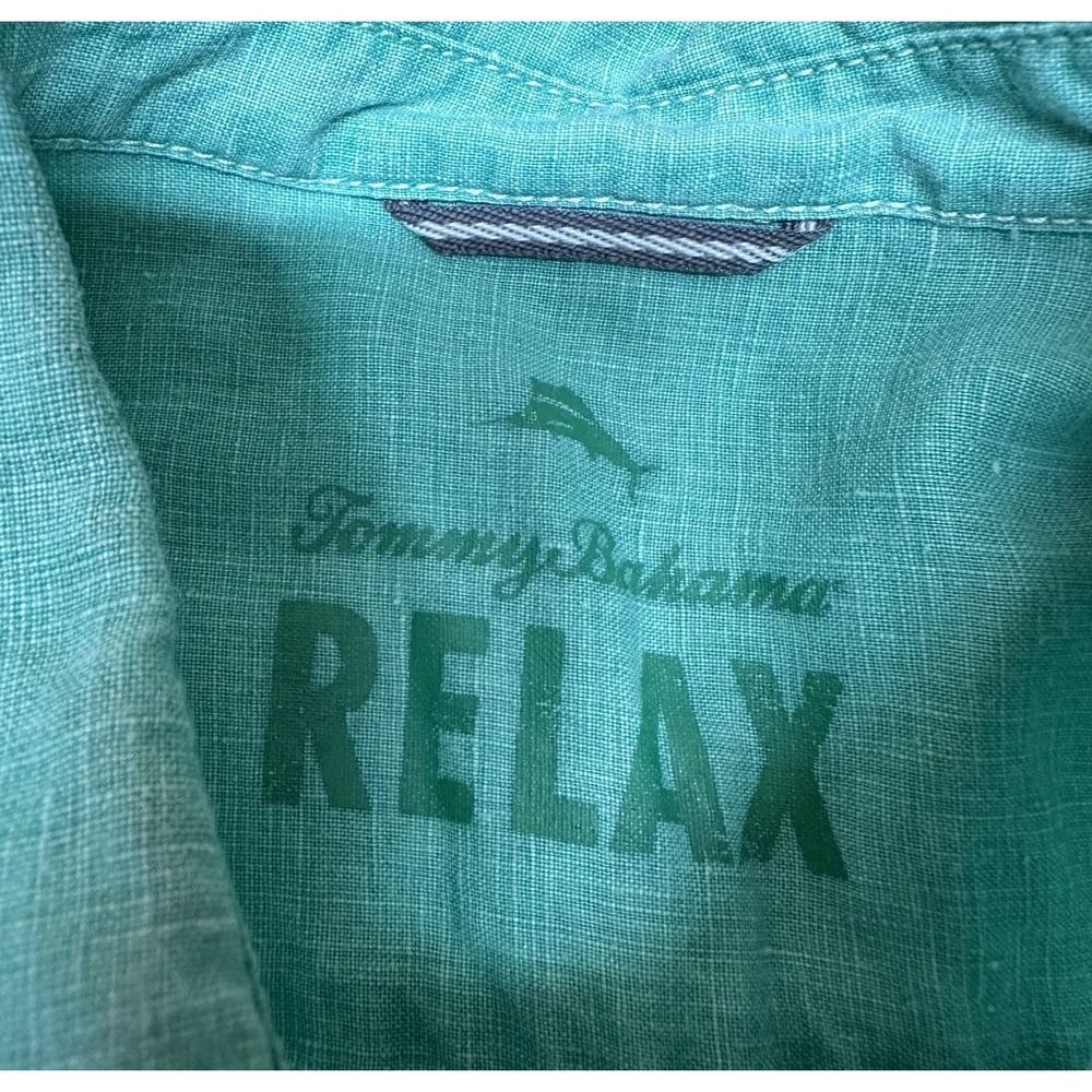 Tommy Bahama Relax Aqua 100% Linen Button Up‎ Long Sleeve Shirt Men's 3XL XXXL - Picture 2 of 10